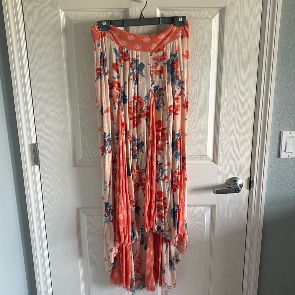 Free People - Floral Skirt with subtle High/Low styling